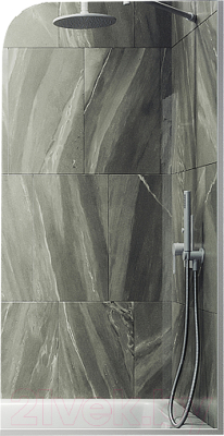 Стеклянная шторка для ванны MaybahGlass MGV-154-1у (прозрачное стекло/белый матовый)