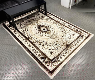 Ковер Radjab Carpet Браун Прямоугольник 5522B / 11033RK (1.6x3, Bone/Light Grey)