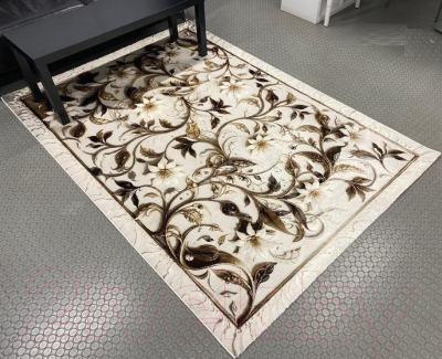 Ковер Radjab Carpet Браун Прямоугольник 5524A / 11042RK (1.6x3, Light Grey/Light Brown)