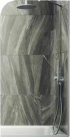 Стеклянная шторка для ванны MaybahGlass MGV-63-1у (прозрачное стекло/белый матовый) - 