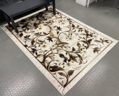 Ковер Radjab Carpet Браун Прямоугольник 5524A / 11046RK (3x4, Light Grey/Light Brown)