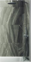 Стеклянная шторка для ванны MaybahGlass MGV-65-1ш (прозрачное стекло/белый матовый) - 