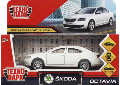 Автомобиль игрушечный Технопарк Skoda Octavia / OCTAVIA-12-WH 
