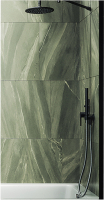 Стеклянная шторка для ванны MaybahGlass MGV-64-6ш (прозрачное стекло/черный) - 
