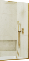 Стеклянная шторка для ванны MaybahGlass MGV-59-3у (прозрачное стекло/золотой) - 