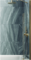 Стеклянная шторка для ванны MaybahGlass MGV-248-3ш (прозрачное стекло/золотой) - 