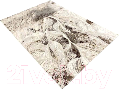 Ковер Radjab Carpet Браун Прямоугольник 5536A / 11066RK (1x2, Light Grey/Medium Grey)
