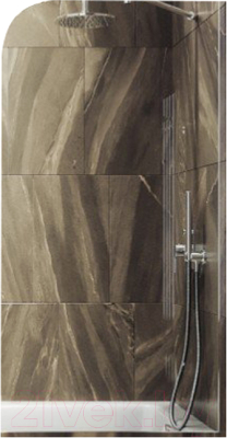 Стеклянная шторка для ванны MaybahGlass MGV-131-4у (прозрачное стекло/хром глянцевый)