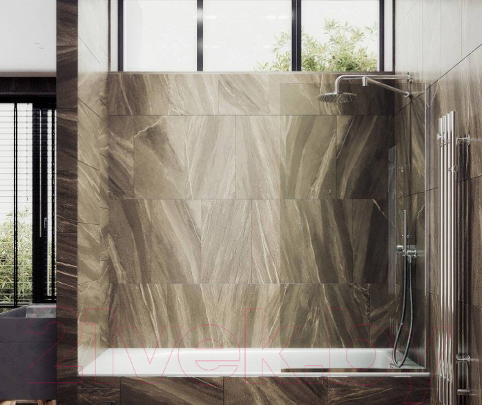 Стеклянная шторка для ванны MaybahGlass MGV-59-4у (прозрачное стекло/хром глянцевый) — фото 2