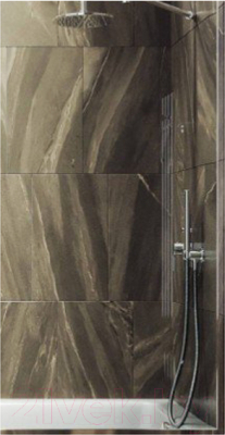 Стеклянная шторка для ванны MaybahGlass MGV-63-4у (прозрачное стекло/хром глянцевый)