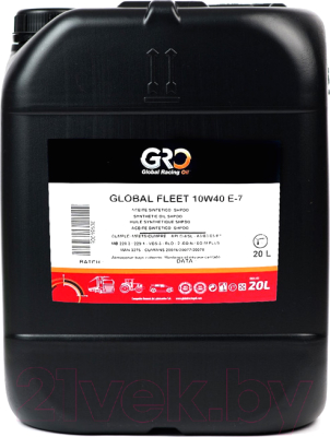 Моторное масло GRO Global Fleet 10W40 E-7 / 9001953 (20л)