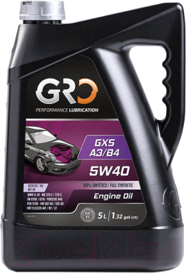 Моторное масло GRO GXS A3/B4 5W40 / 9003220 (5л)