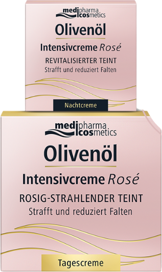 Набор косметики для лица Medipharma Cosmetics Olivenol Крем Роза интенсив +Крем Роза интенсив ночной (50мл+15мл)