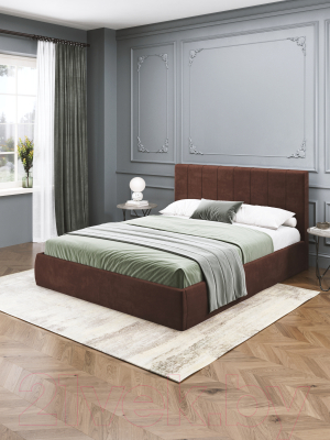 Двуспальная кровать AMI Монако 1600 (шоколадный)