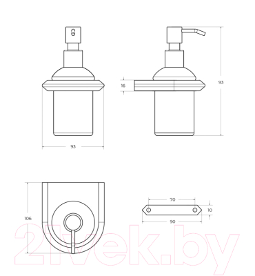 Дозатор для жидкого мыла Cezares LINER-SOIS-V-01 (хром)