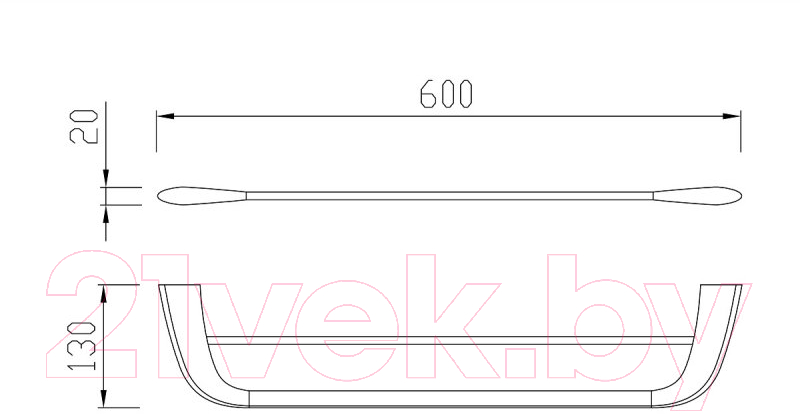 Держатель для полотенца Cezares LINER-THD-60-01