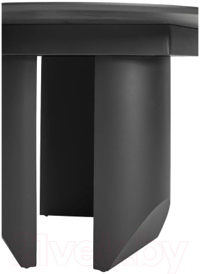 Обеденный стол M-City Колизей D140 Artic Ocean / 480M05690 (белый мрамор керамика/черный)