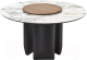 Миниатюра изображения товара Обеденный стол M-City Колизей D140 Artic Ocean / 480M05690 (белый мрамор керамика/черный)