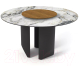 Миниатюра изображения товара Обеденный стол M-City Колизей D140 Artic Ocean / 480M05690 (белый мрамор керамика/черный)