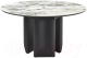 Миниатюра изображения товара Обеденный стол M-City Колизей D140 Artic Ocean / 480M05690 (белый мрамор керамика/черный)