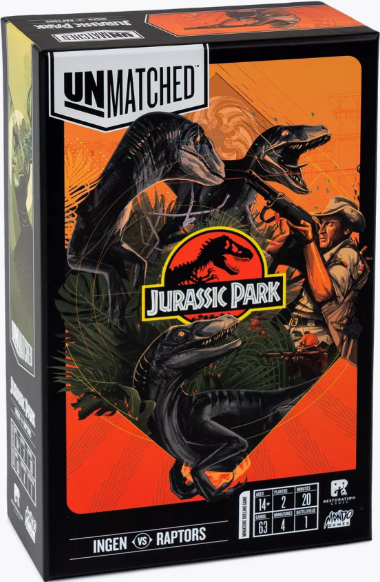 Настольная игра GaGa Unmatched. Jurassic Park. InGen vs Raptors / GG363 (с русскими правилами)