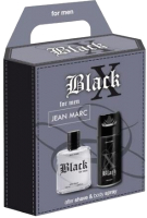 Набор косметики для тела Jean Marc Х-Black Лосьон после бритья+Дезодорант-спрей (100мл+150мл) - 
