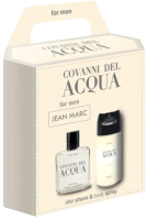 Набор косметики для тела Jean Marc Covanni Del Acqua Лосьон после бритья+Дезодорант-спрей (100мл+150мл) - 