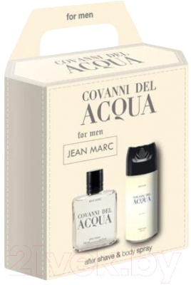 Набор косметики для тела Jean Marc Covanni Del Acqua Лосьон после бритья+Дезодорант-спрей (100мл+150мл)