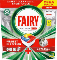 Капсулы для посудомоечных машин Fairy Platinum Plus All in One Лимон (77шт) - 