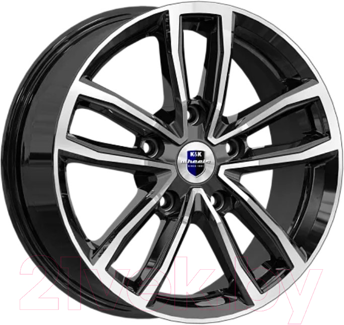 Литой диск K&K Каланг 17x6.5" 5x114.3мм DIA 67.1мм ET 45мм Алмаз черный