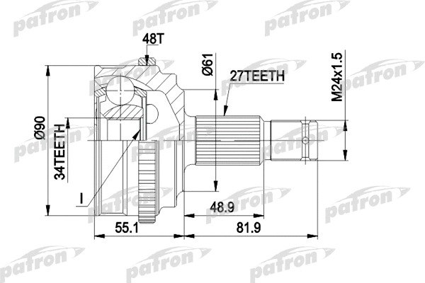 ШРУС Patron PCV1222