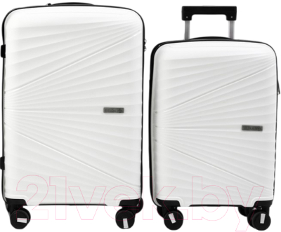 Набор чемоданов Pride РР-9702-2 (2шт, белый)