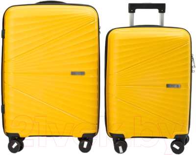 Набор чемоданов Pride РР-9702-2 (2шт, желтый)