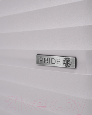 Чемодан на колесах Pride РР-9702 (M, белый)