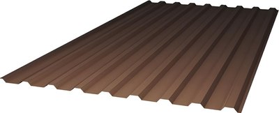 Монолитный поликарбонат Royalplast МП-20(У) Профилированный 1150x2000x1.3мм (бронза)