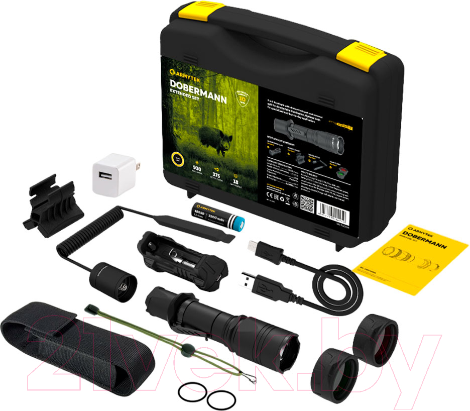 Фонарь Armytek Dobermann Extended Set Warm / F02005W