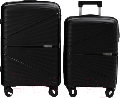 Набор чемоданов Pride РР-9702-2 (2шт, черный)