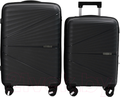 Набор чемоданов Pride РР-9702-2 (2шт, темно-серый)