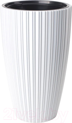 Вазон Formplastic Mika Slim 40см / FP-5105-011 (белый)