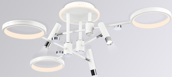 Люстра Ambrella LineTech FL51646/3+3 WH/CH