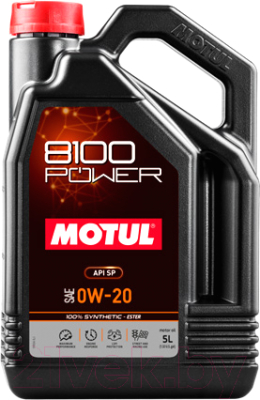Моторное масло Motul 8100 Power 0W20 / 111799 (5л)