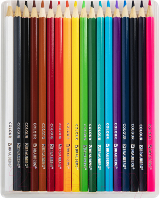 Набор цветных карандашей Brauberg Академия / 181865 (18цв)