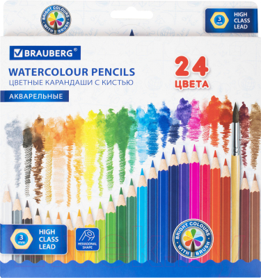 Набор цветных карандашей Brauberg 181849 (24цв)