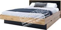 Односпальная кровать Мебель-КМК Мишель 900 КМК 0961.5 (дуб наварра/антрацит) - 