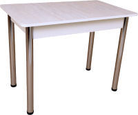 Обеденный стол СВД Юнио 100-130x60 / 054.П17.Х (ледяное дерево/хром) - 