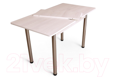 Обеденный стол СВД Юнио 100-130x60 / 054.П21.Х (снежный ясень/хром)