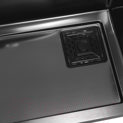 Мойка кухонная со смесителем Arfeka Eco AR PVD Nano Decor 75x45 (черный)