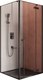 Душевой уголок Cezares LINER-A-1-90-C-NERO-R - 