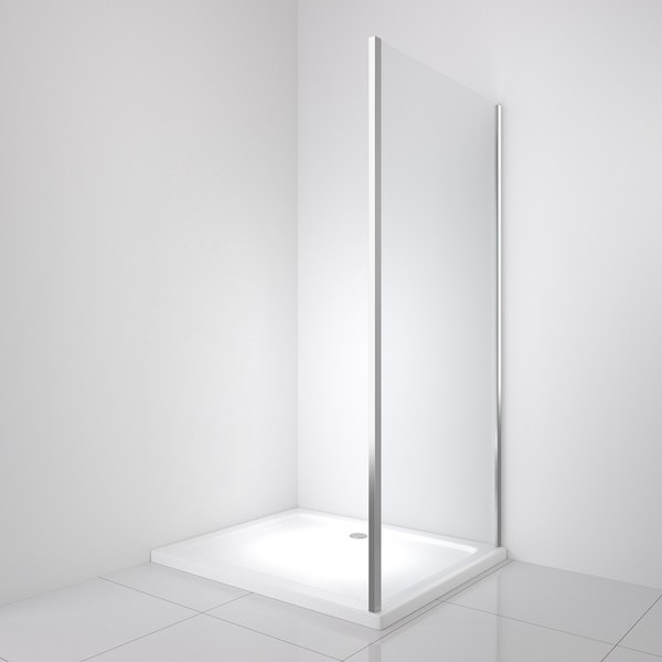 Купить Душевая стенка BelBagno LUCE-80-FIX-C-Cr  