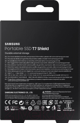 Изображение товара Внешний жесткий диск Samsung T7 Shield 4TB (MU-PE4T0S/WW)